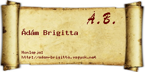 Ádám Brigitta névjegykártya