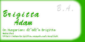 brigitta adam business card